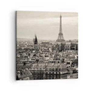 Obraz na plátne - Nad strechami Paríža - 70x70 cm