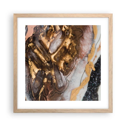 Plagát v ráme zo svetlého duba - Prvok krajiny - 40x40 cm