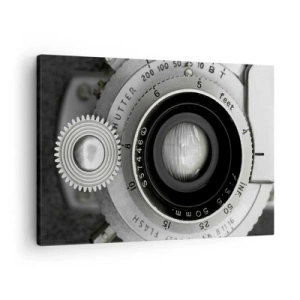 Obraz na plátne - Objektív starého fotoaparátu - 70x50cm - Príbeh o Hollywoode - Moderná nástenná dekorácia do obývacej izby a spálne ARTTOR