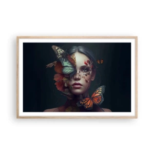 Plagát v ráme zo svetlého duba - Nádherná metamorfóza - 91x61 cm