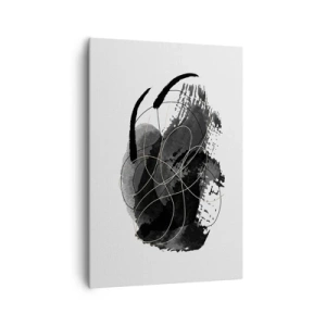 Obraz na plátne - Upletené z čiernej - 70x100 cm