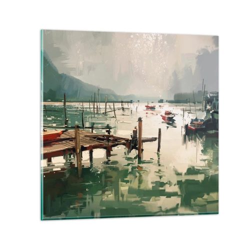 Obraz na skle - Zaliate roztaveným mesiacom - 60x60 cm