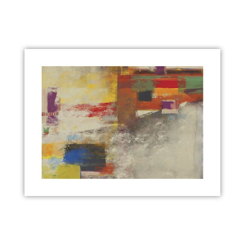 Plagát - Geometria farieb - 40x30 cm