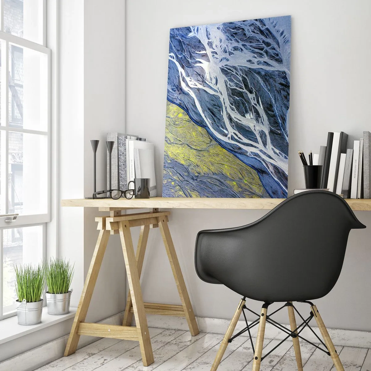Obraz na skle - Jaskynné maľby prírody - 50x70 cm