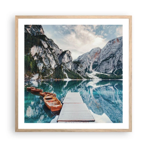 Plagát v ráme zo svetlého duba - Ukážeme vám krásu - 60x60 cm