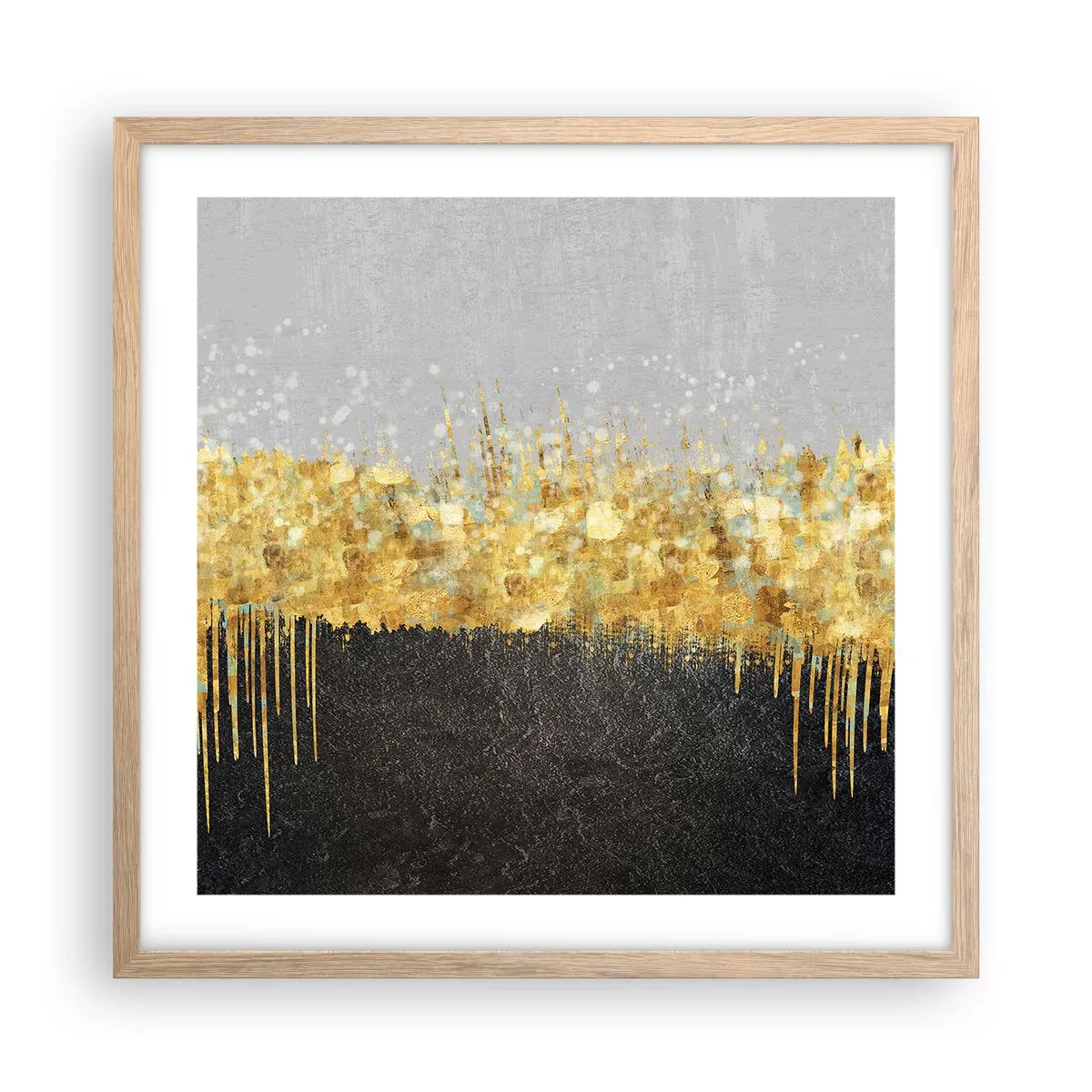 Plagát v ráme zo svetlého duba - Dovnútra a nahor - 50x50 cm