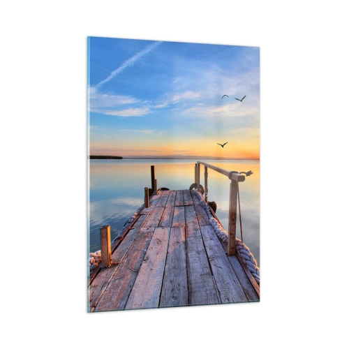 Obraz na skle - Ísť pred seba smerom k slnku - 50x70 cm