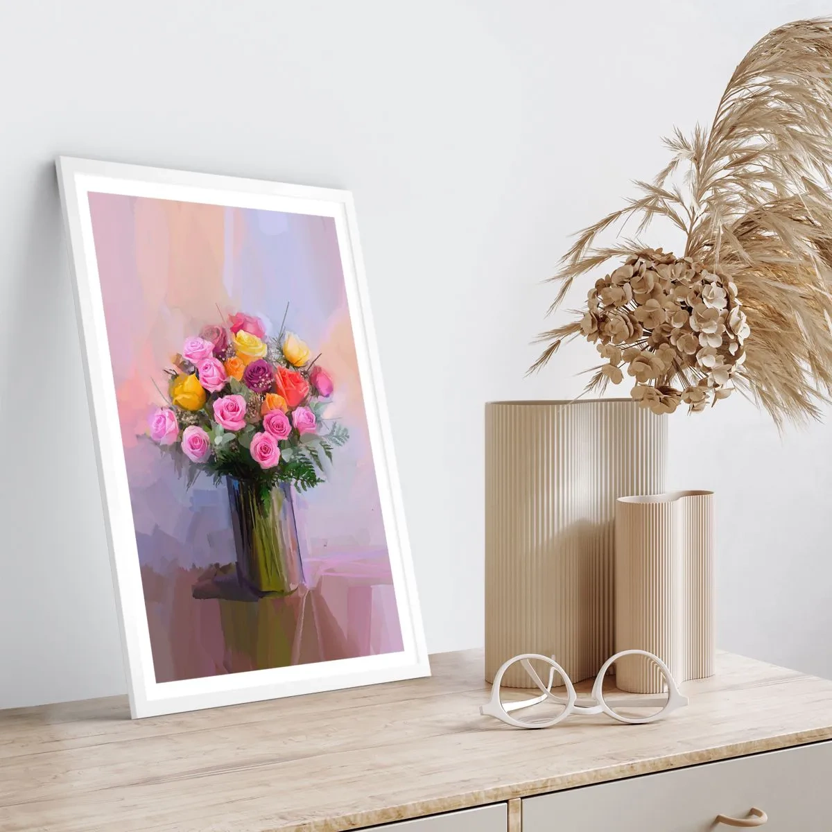 Plagát v bielom ráme - Zachytená krása - 70x100 cm