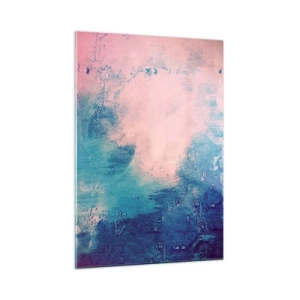 Obraz na skle - Modré objatie - 50x70 cm