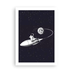 Plagát - Vesmírny surfista - 50x70 cm