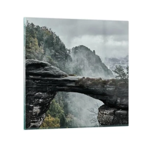 Obraz na skle - Dobrodružstvo práve začína - 70x70 cm