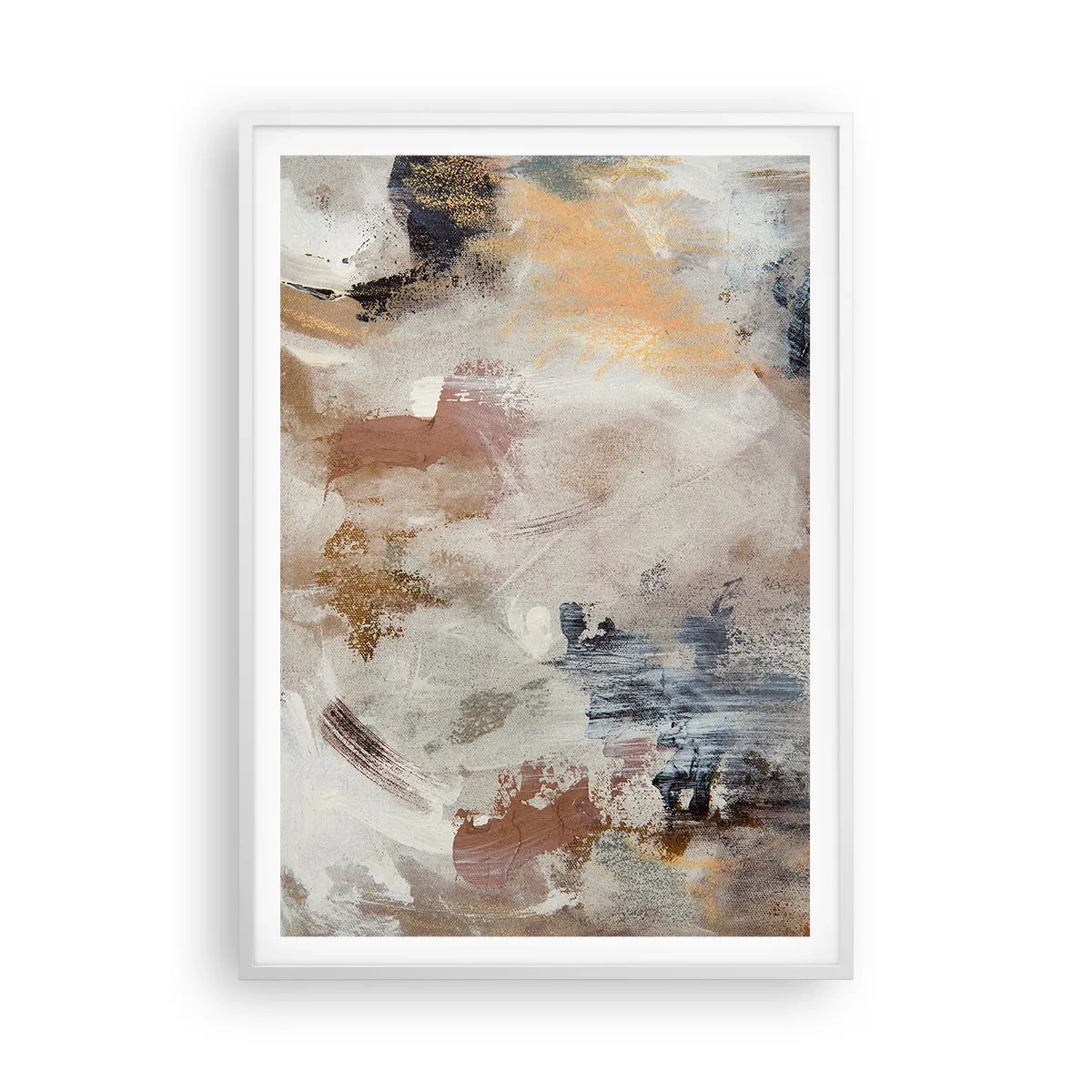 Plagát v bielom ráme - Hmlistá abstrakcia - 70x100 cm