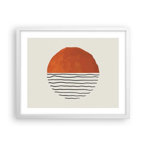 Plagát v bielom ráme - V japonskej atmosfére - 50x40 cm