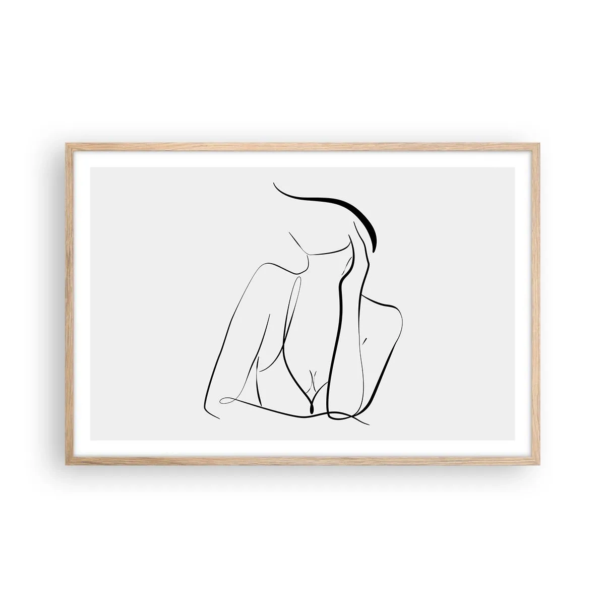 Plagát v ráme zo svetlého duba - Na vlne snov - 91x61 cm