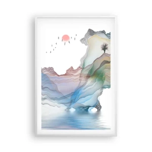 Plagát v bielom ráme - Ku krištáľovým horám - 61x91 cm