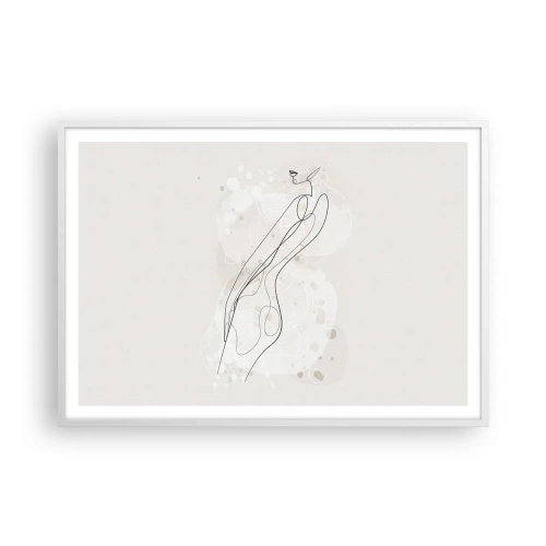 Plagát v bielom ráme - Zablúdiť pohľadom - 100x70 cm