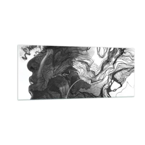 Obraz na skle - Zapletená v snoch - 100x40 cm