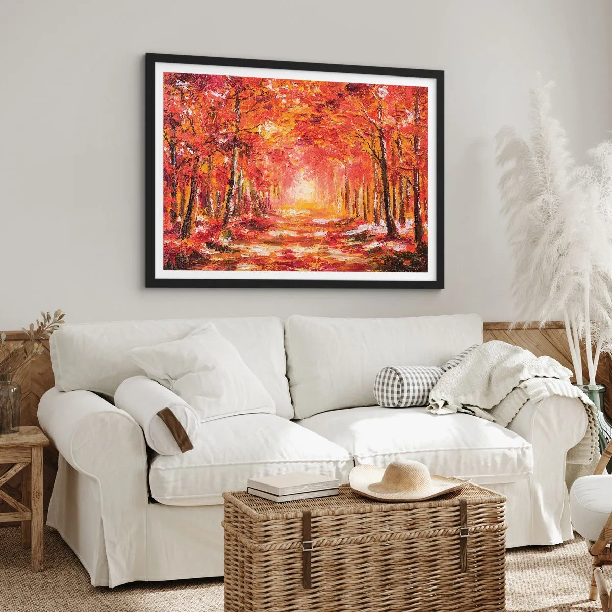 Plagát v čiernom ráme - Medený les - 50x40 cm
