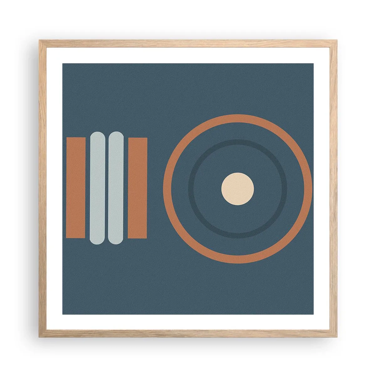 Plagát v ráme zo svetlého duba - Podstata vecí - 60x60 cm