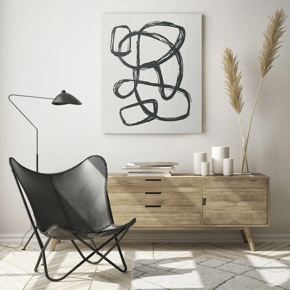 Obraz na skle - Abstrakcie v slučke - 70x100 cm