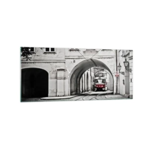 Obraz na skle - Mestským labyrintom - 120x50 cm