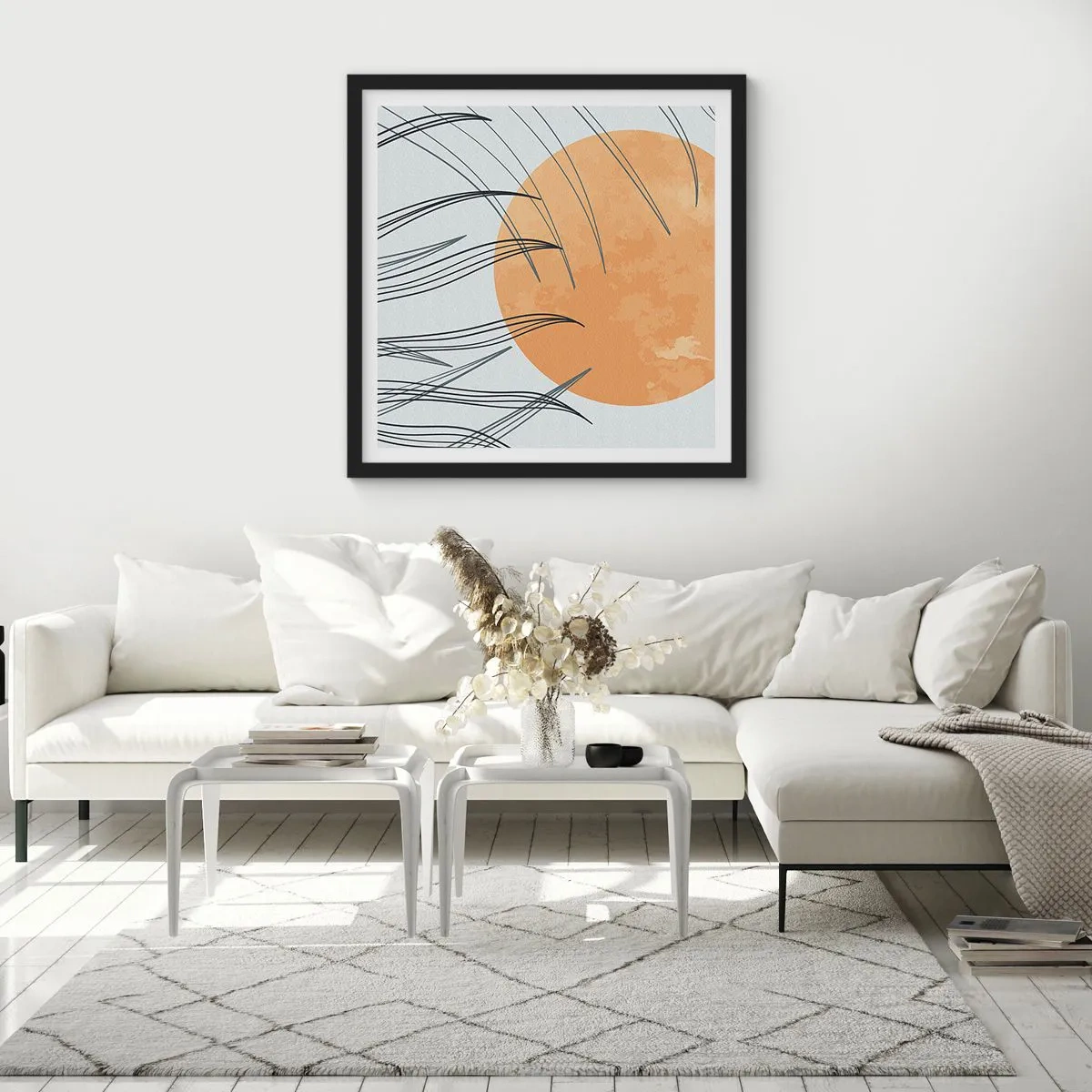 Plagát v čiernom ráme - Vždy ku slnku - 60x60 cm