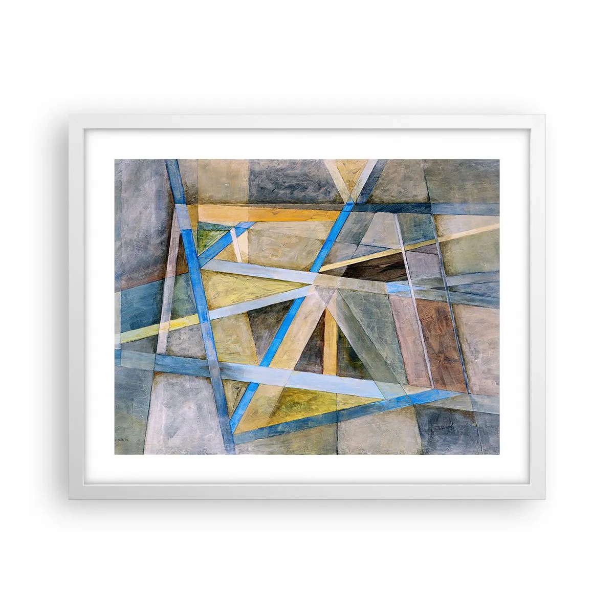 Plagát v bielom ráme - Priamo alebo diagonálne? - 50x40 cm