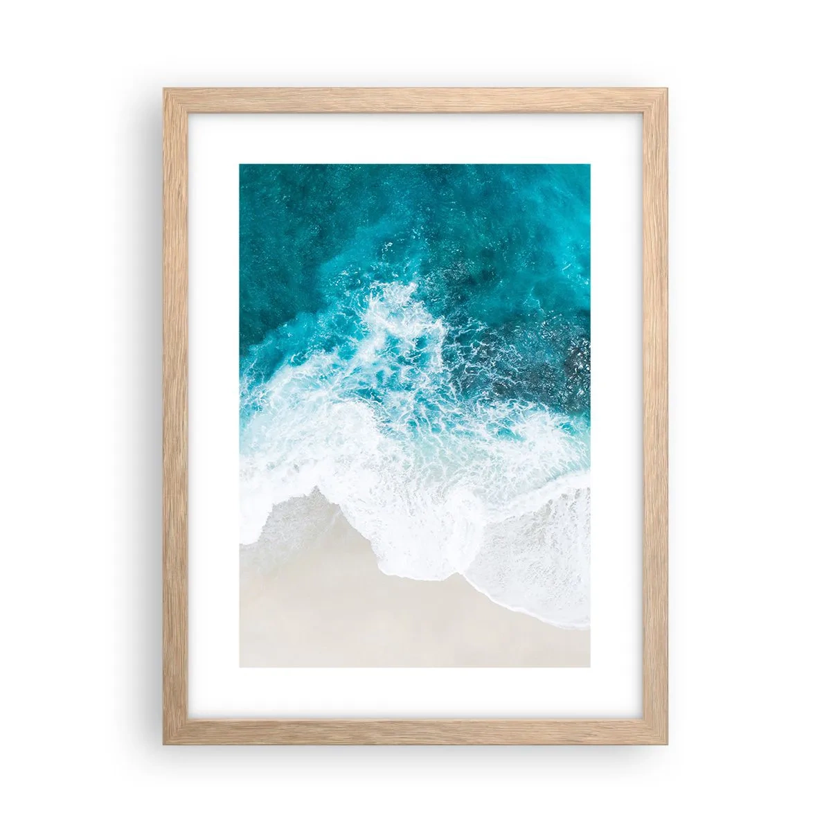 Plagát v ráme zo svetlého duba - Prirodzené pohladenie - 30x40 cm