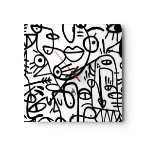 Nástenné hodiny - Tváre a preludy - 30x30 cm
