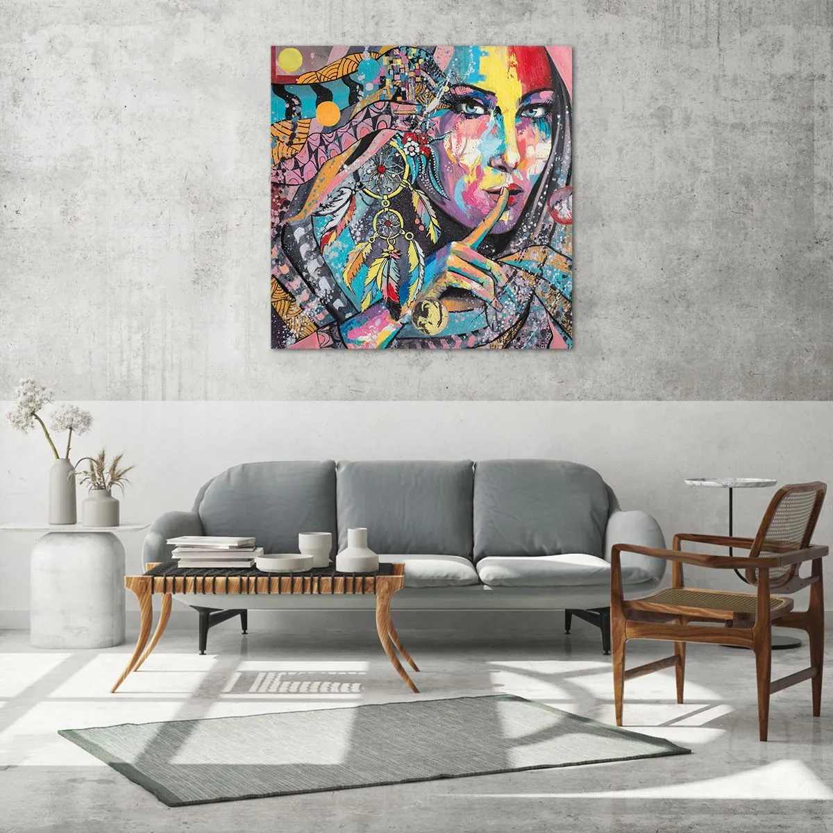 Obraz na skle - Mlč, než pochopíš - 60x60 cm