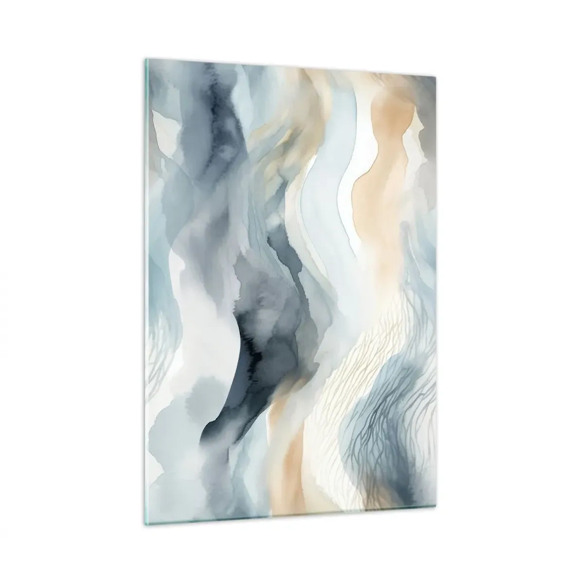 Obraz na skle - Abstrakcia snehu a hmly - 50x70 cm