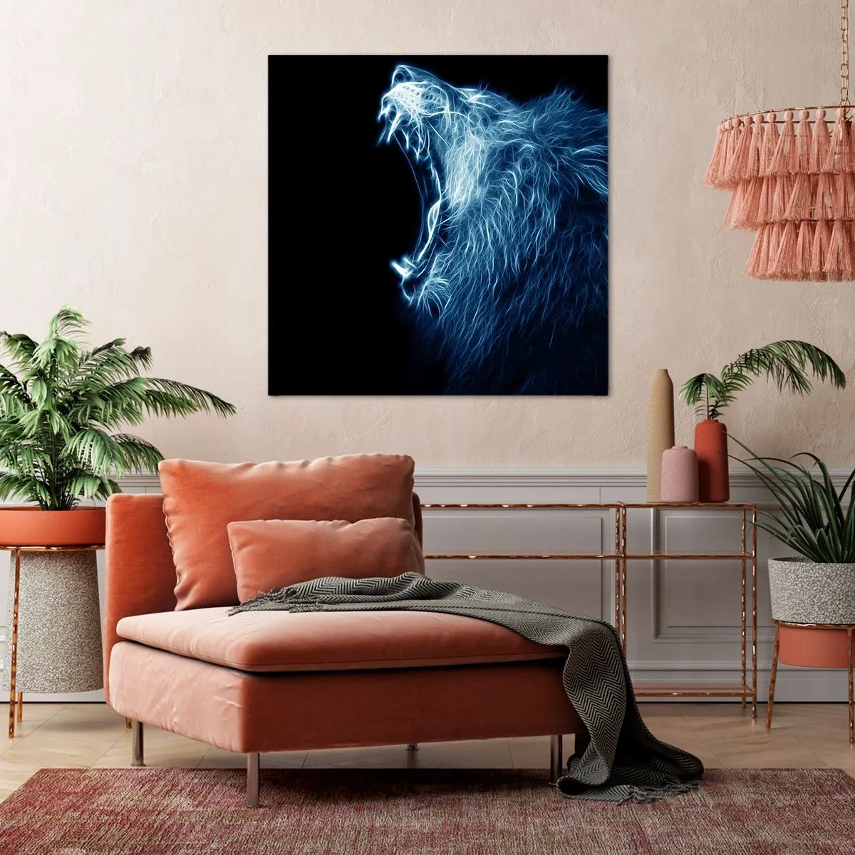 Obraz na plátne - Ohnivý hnev kráľa - 60x60 cm