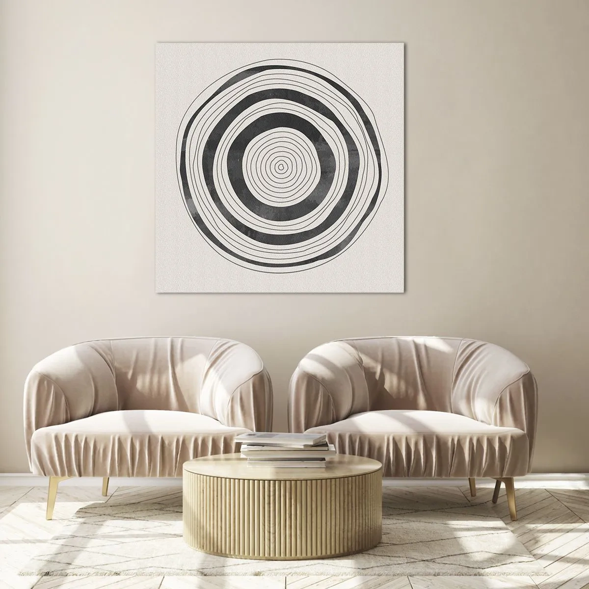 Obraz na skle - Dôležité je to, čo je uprostred - 40x40 cm