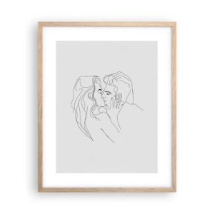 Plagát v ráme zo svetlého duba - Jedným ťahom - 40x50 cm