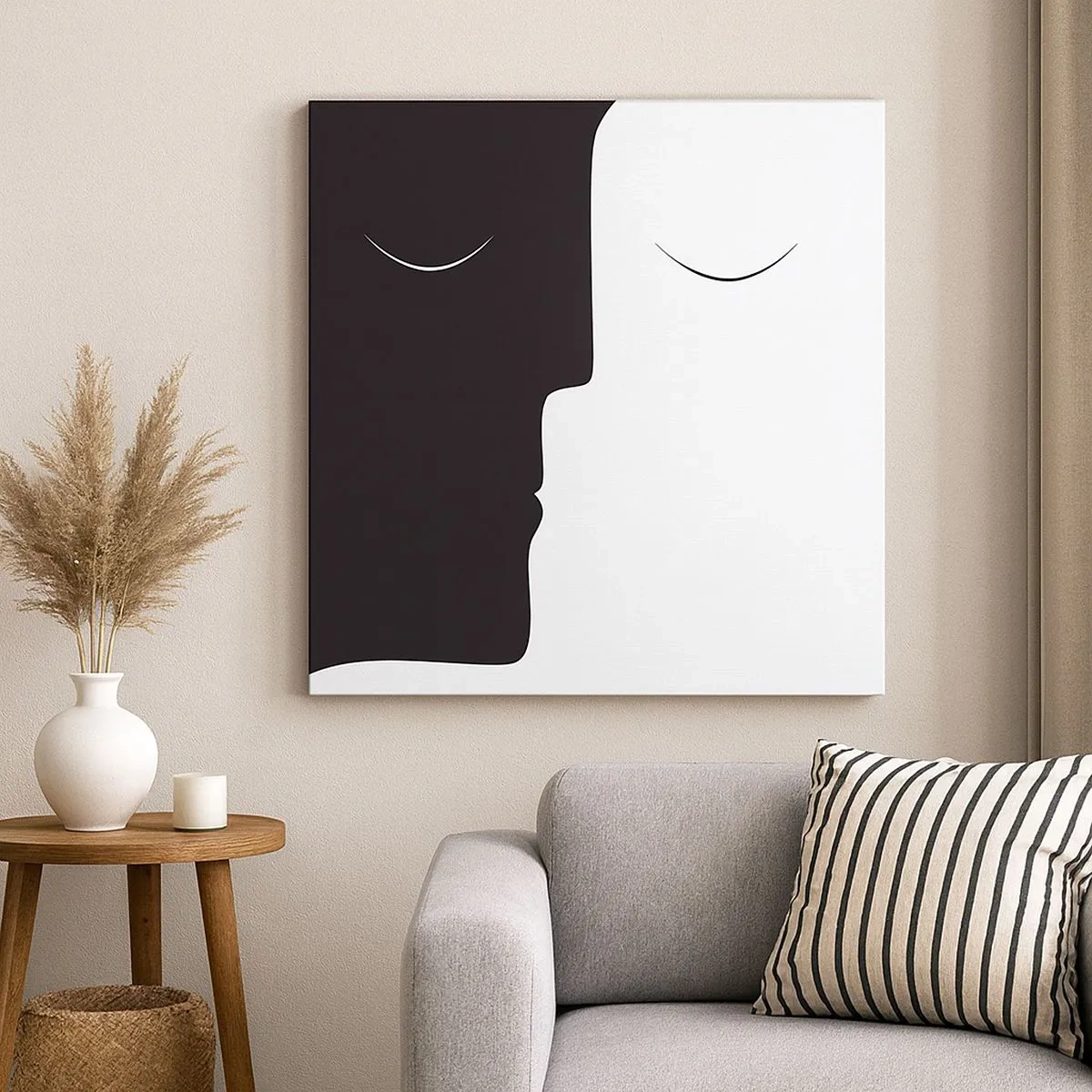 Obraz na plátne - Jednota protikladov - 30x30 cm