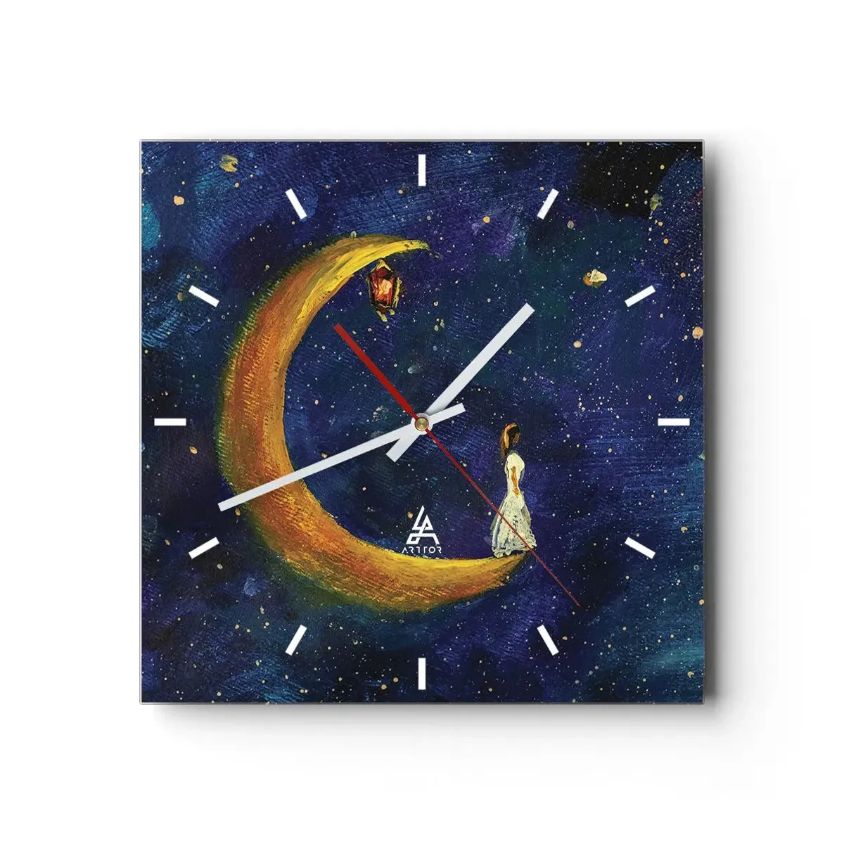 Nástenné hodiny - Volanie sveta - 40x40 cm