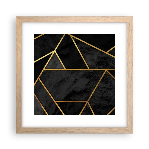 Plagát v ráme zo svetlého duba - Temnota a svetlo - 30x30 cm