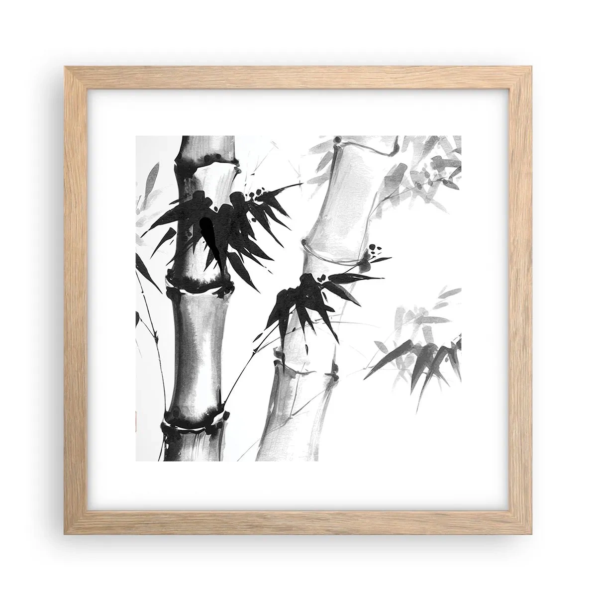 Plagát v ráme zo svetlého duba - Blízky záber na orient - 30x30 cm