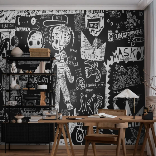 Fototapeta na mieru Premium Canvas - Práva a radosti duševnej mladosti - Graffiti, Kus, Moderný vzor