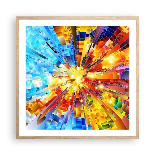 Plagát v ráme zo svetlého duba - In medias res - 60x60 cm