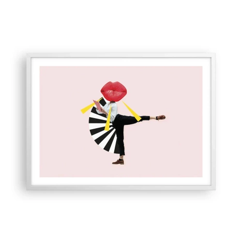 Plagát v bielom ráme - Surrealistický pop-art - 70x50 cm
