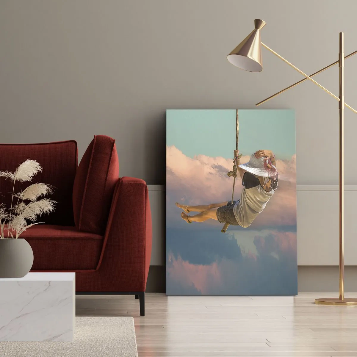 Obraz na plátne - Hra v oblakoch - 50x70 cm
