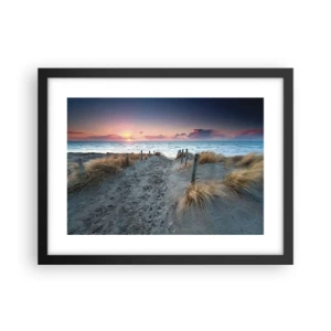 Plagát v čiernom ráme - Šiel by som s tebou na kraj světa… - 40x30 cm