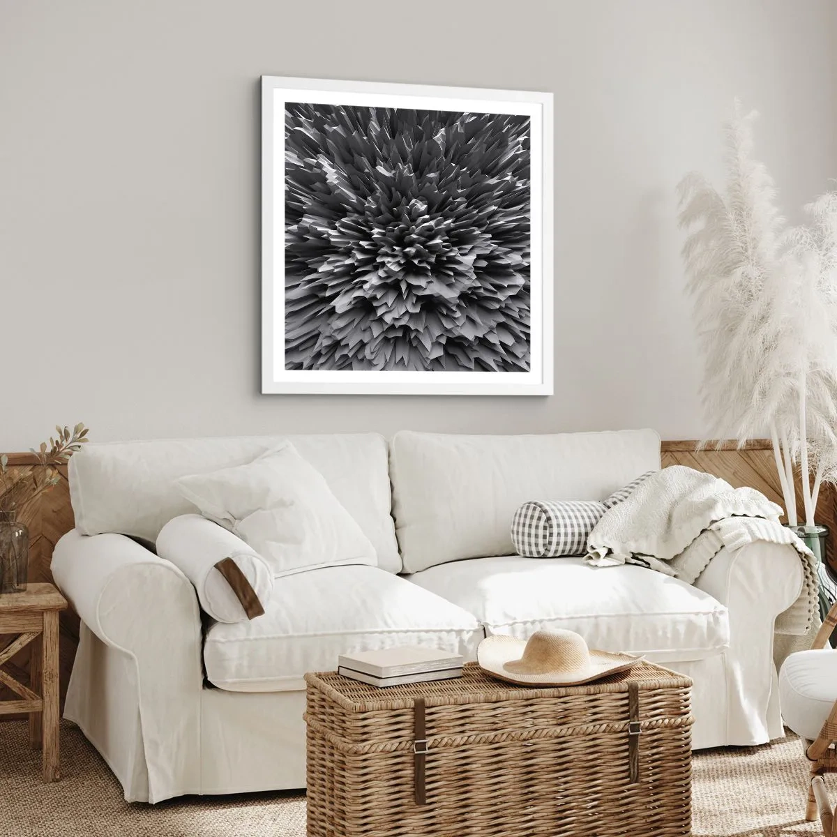 Plagát v bielom ráme - Ostrejšie to už nebude - 30x30 cm