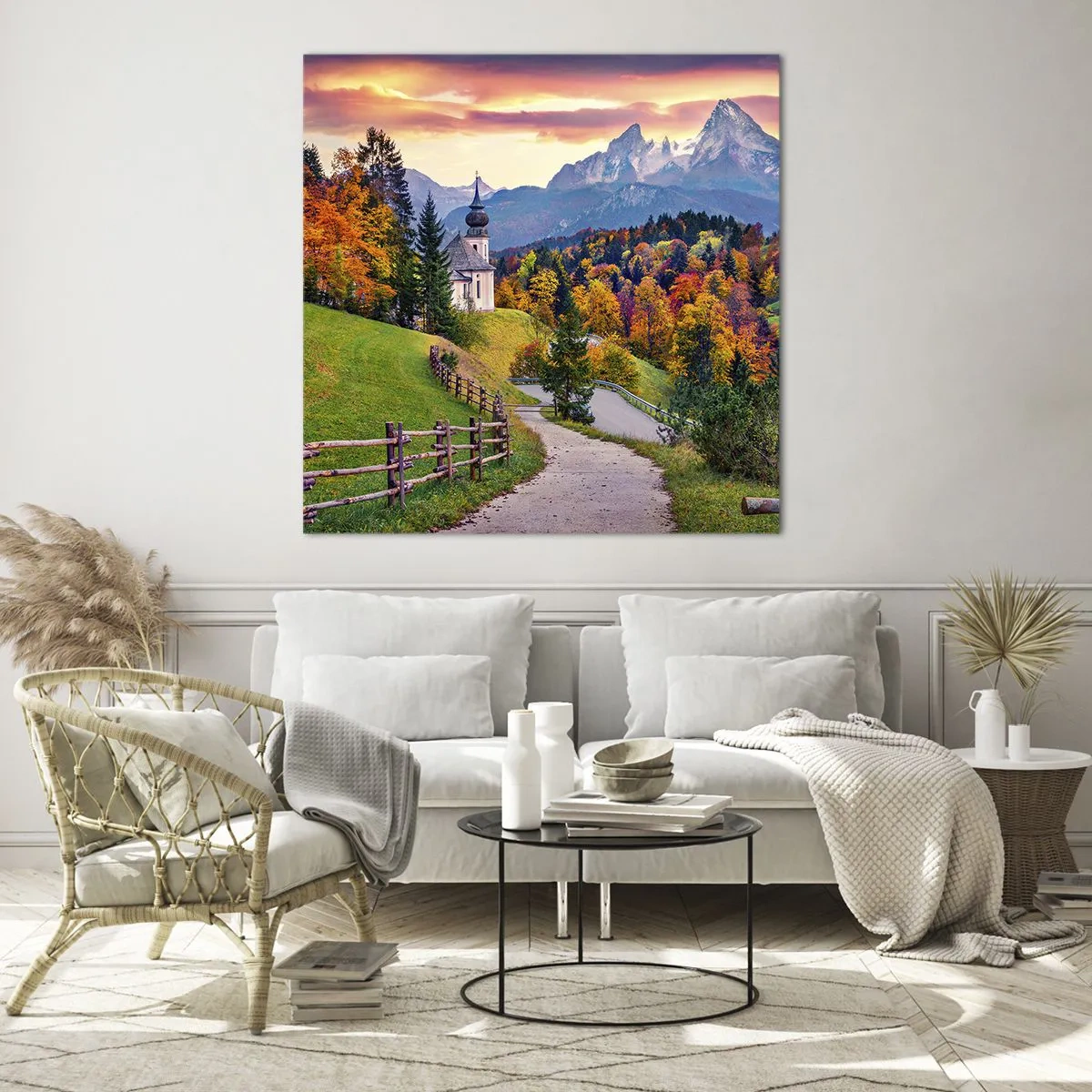 Obraz na skle - Úplne ideálna krajina - 70x70 cm