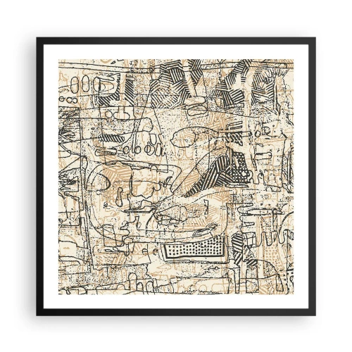 Plagát v čiernom ráme - Čaká na rozlúštenie - 60x60 cm