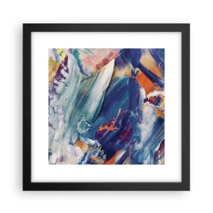 Plagát v čiernom ráme - Chaos farieb - 30x30 cm