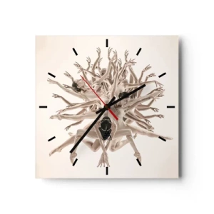 Nástenné hodiny - Rozkvet v tanci - 40x40 cm