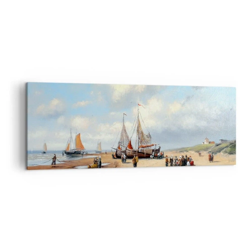 Obraz na plátne - Po úspešnom rybolove - 140x50 cm