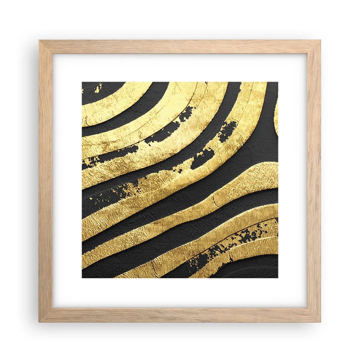 Plagát v ráme zo svetlého duba - Všetko plynie - 30x30 cm